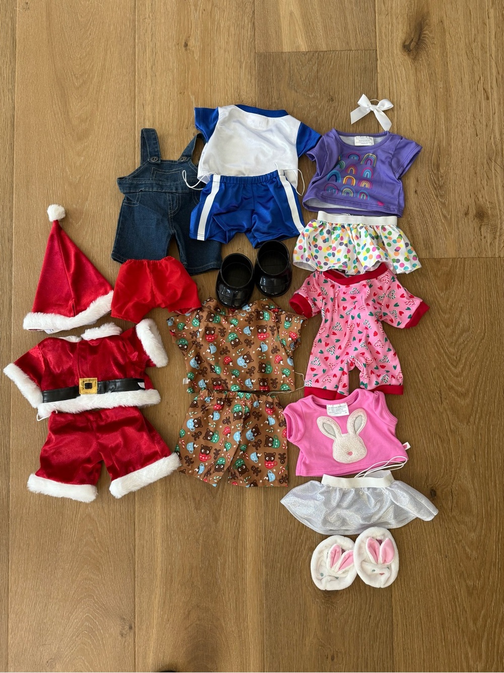 Build-A-Bear Outfit Lot - Red, Blue, Purple, Pink, Brown, White